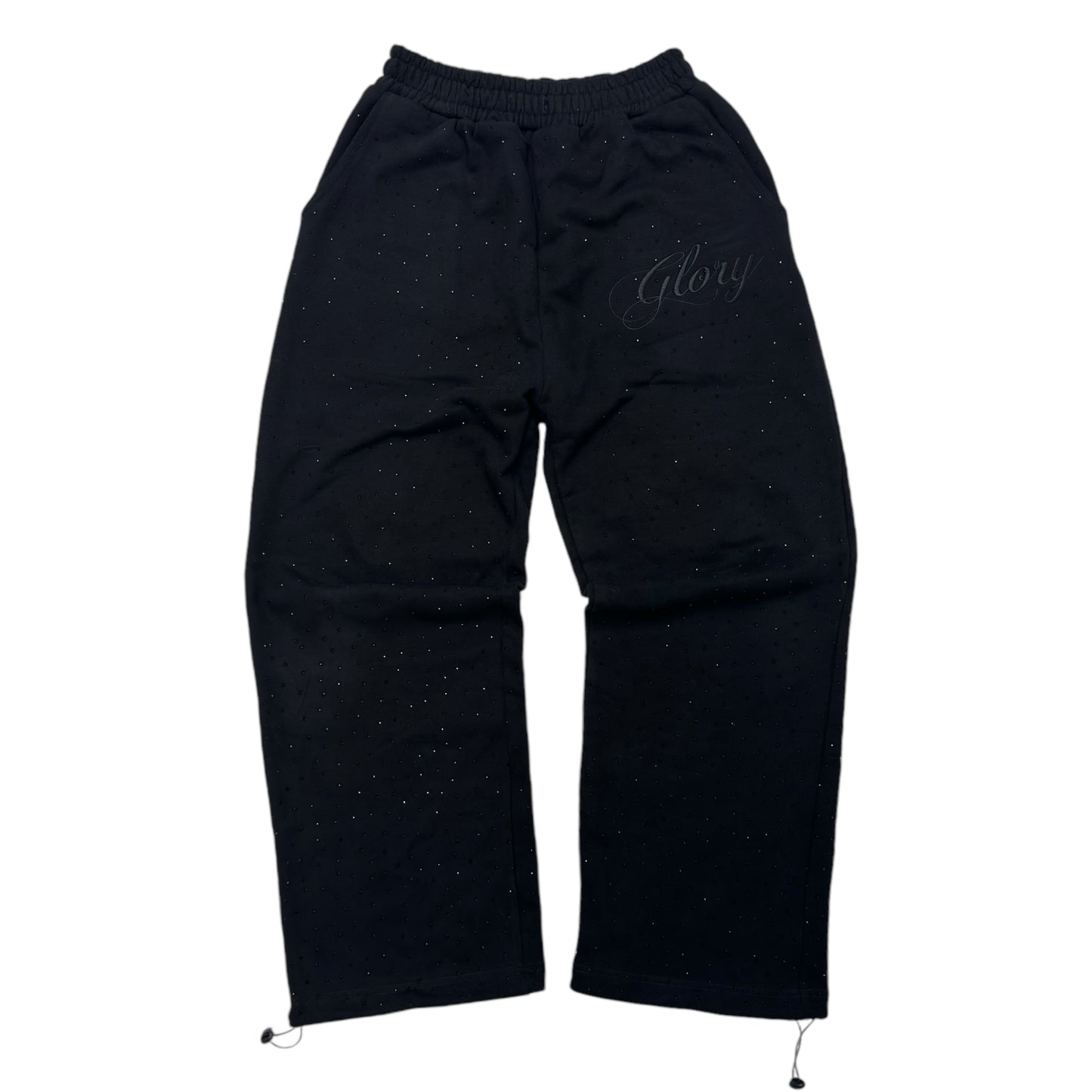All over Rhinestone Sweats - Black