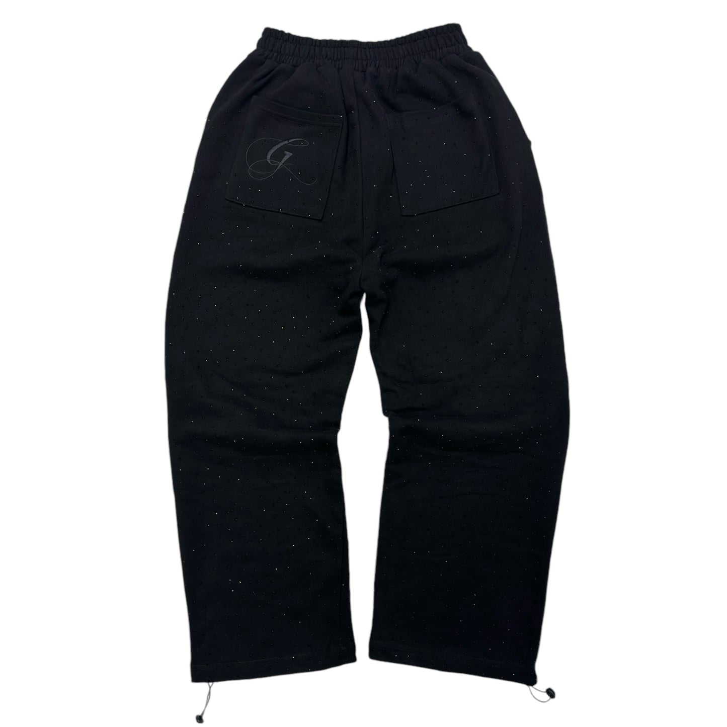 All over Rhinestone Sweats - Black