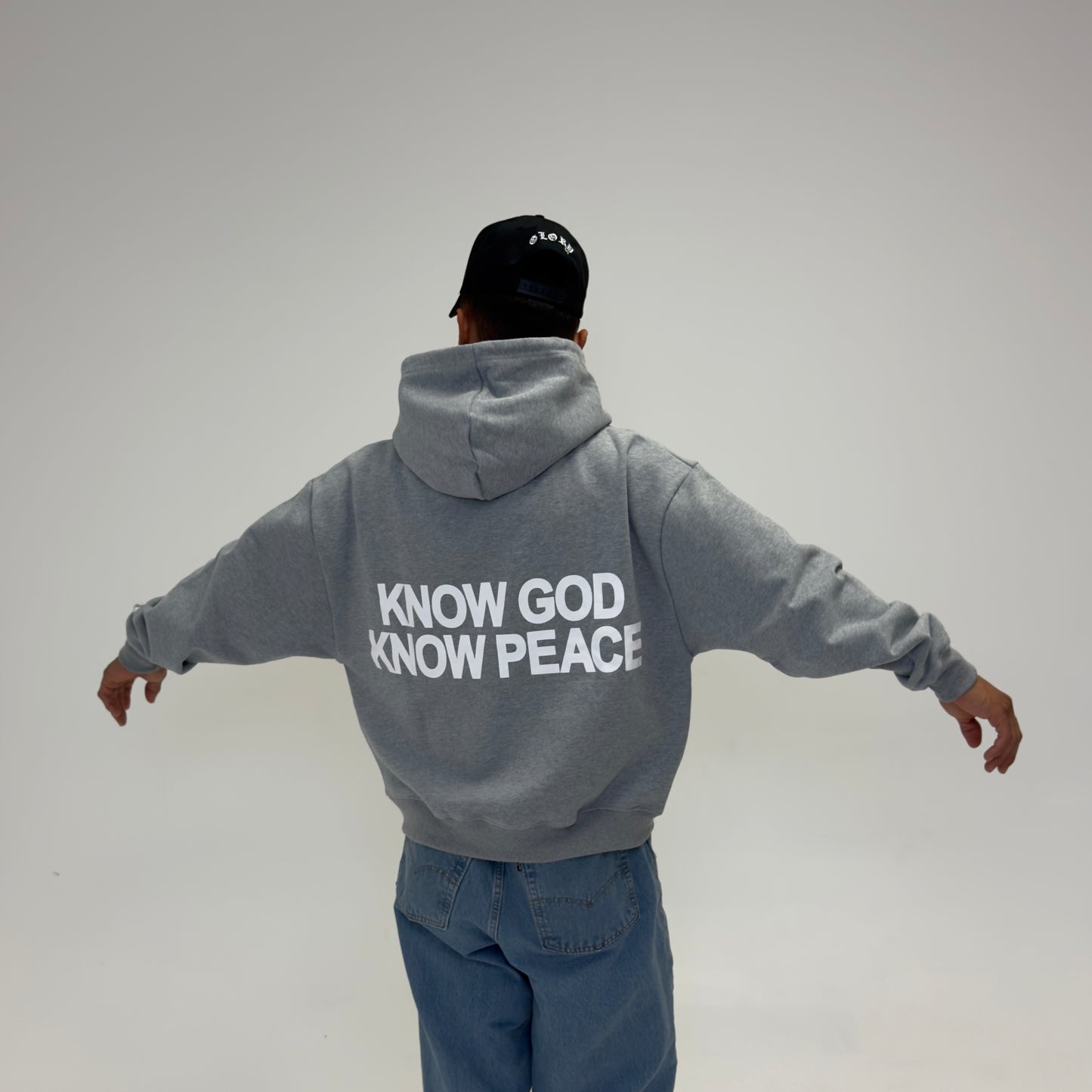 No God No Peace Hoodie - Grey