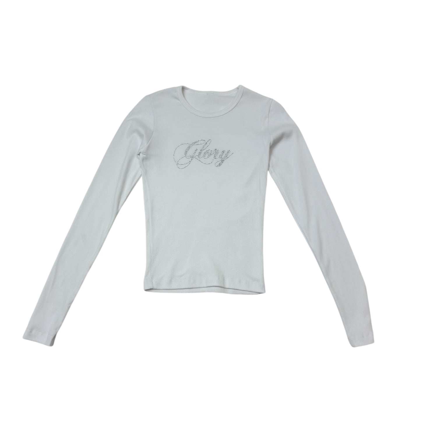 Women’s Rhinestone Longsleeve - White